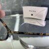 Miu Miu geometrik leopar çerçeve şeffaf cam 534