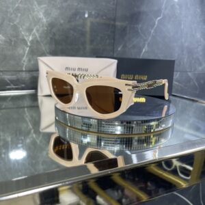 Miu Miu Cat Pudra Çerçeve Kahve cam Gold detay 530