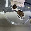 Miu Miu Oval Kahve cam Krem çerçeve 517