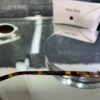 Miu Miu Oval Kahve cam Leopar çerçeve 516