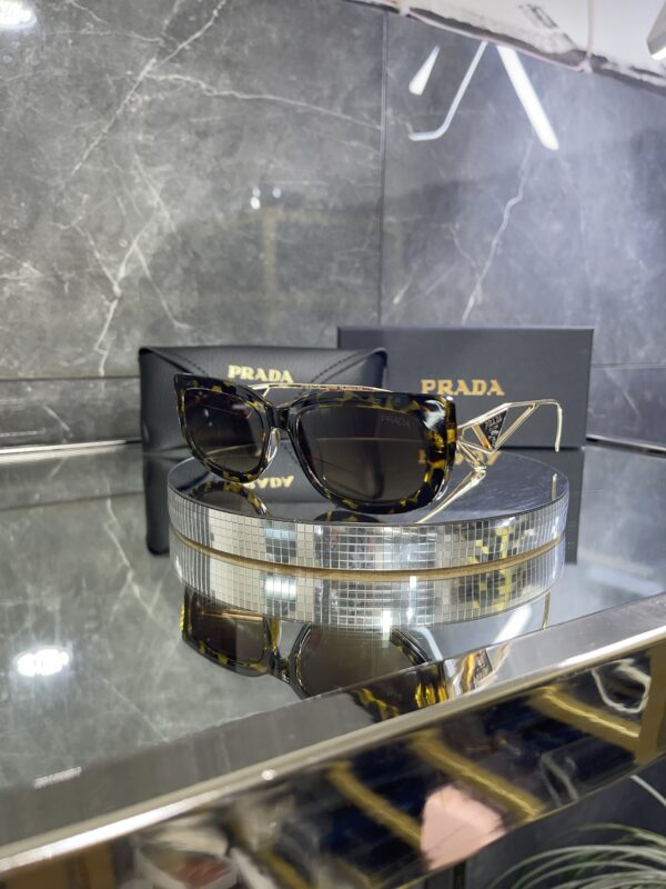 Prada Cat Eye Leopar çerçeve Kahve cam 568