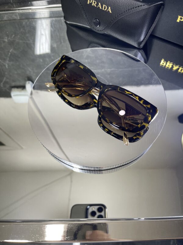 Prada Cat Eye Leopar çerçeve Kahve cam 568