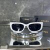 Prada Cat Eye Beyaz çerçeve Siyah cam 567