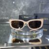 Prada Cat Eye Pudra Çerçeve Kahve cam 565