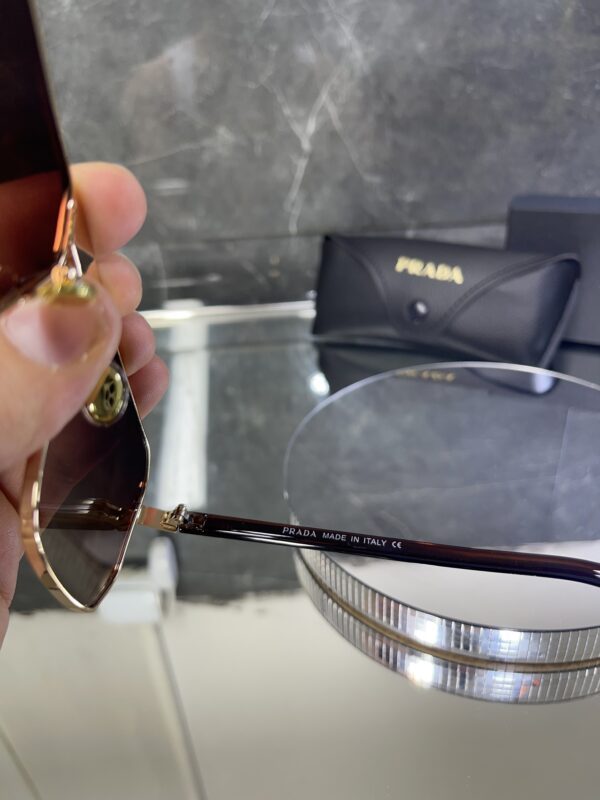 Prada Kare Gold Metal çerçeve Kahve Degrade cam 564