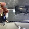 Prada Kare Gold Metal çerçeve siyah Degrade cam 561