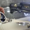 Gucci Oval Krem çerçeve Siyah cam 559