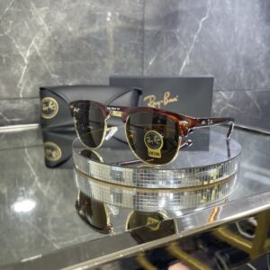 Rayban Clubmaster Kahve çerçeve Kahve cam 555