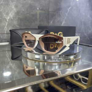 Dolcegabbana Geometrik Beyaz çerçeve Kahve cam 547