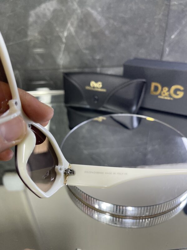 Dolcegabbana Geometrik Beyaz çerçeve Kahve cam 547