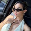 Chanel Siyah çerçeve Beyaz detay kahve cam 572