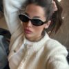 Chanel Siyah çerçeve Taş detay 576