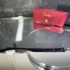 Cartier ahşap Detay Gold çerçeve Siyah cam 586