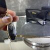 Dior Geometrik Gold çerçeve Siyah cam 616