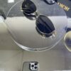 Dior Geometrik Gold çerçeve Siyah cam 616