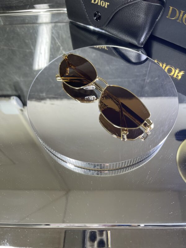 Dior Geometrik Gold çerçeve Kahve cam 615