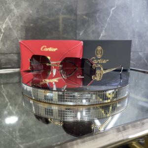 Cartier geometrik siyah degrade cam 612