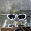 Gucci Oval Beyaz Çerçeve Siyah cam 643