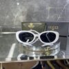 Gucci Oval Beyaz Çerçeve Siyah cam 643