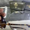 Gucci Oval Leopar Çerçeve Kahve cam 642