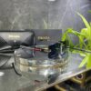 Prada çerçevesiz Siyah cam Gümüş detay 665