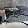 Prada çerçevesiz Siyah cam Gümüş detay 665