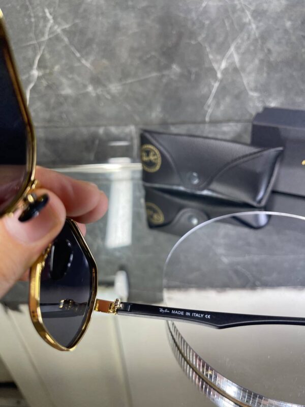 Rayban Geometrik Gold detay Siyah cam 673