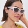 Rayban Zena Beyaz Çerçeve Siyah cam 674