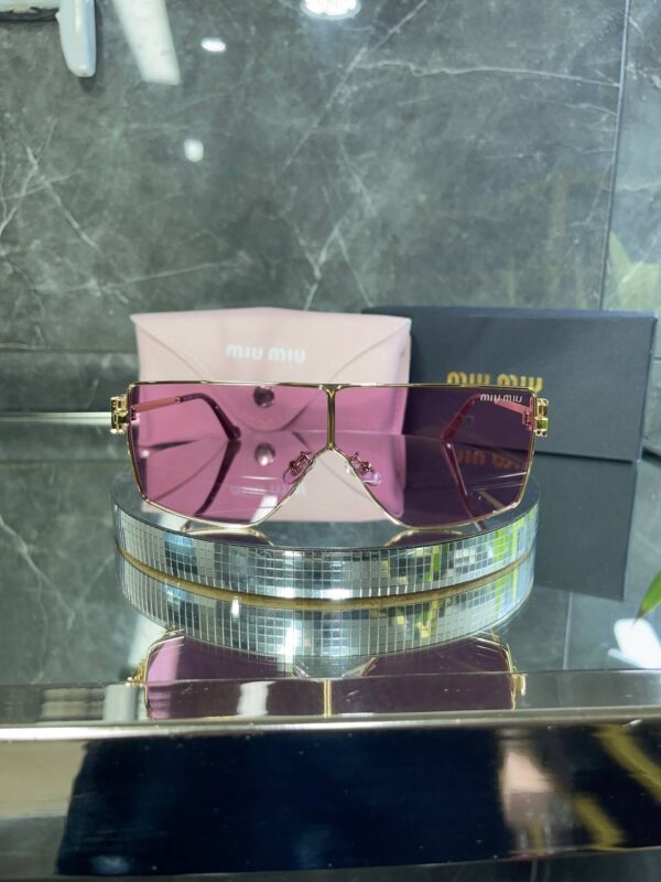 Miu Miu OMU Gold Metal Çerçeve Lila Cam 681