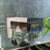 Miu Miu OMU Gold Metal Çerçeve Kahve Cam 680