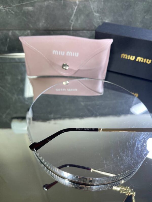 Miu Miu OMU Gold Metal Çerçeve Kahve Cam 680