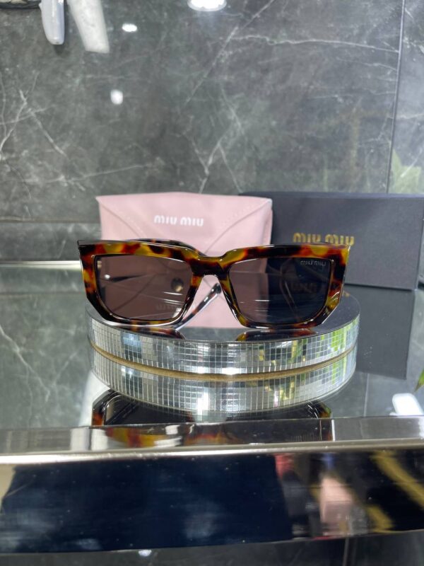 Miu Miu Leopar çerçeve Kahve Cam 683