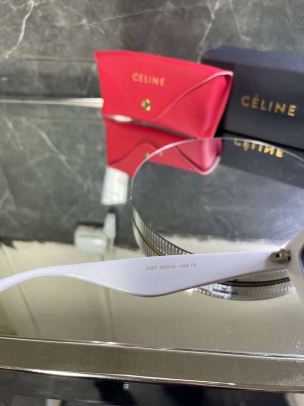 Celine Cat Beyaz çerçeve Siyah cam 728