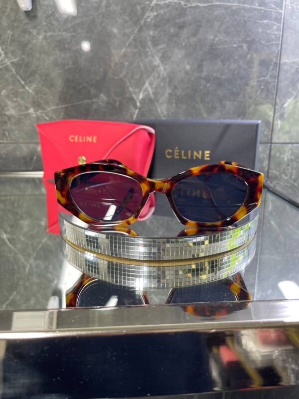 Celine Triomphe Leopar çerçeve Siyah cam 731