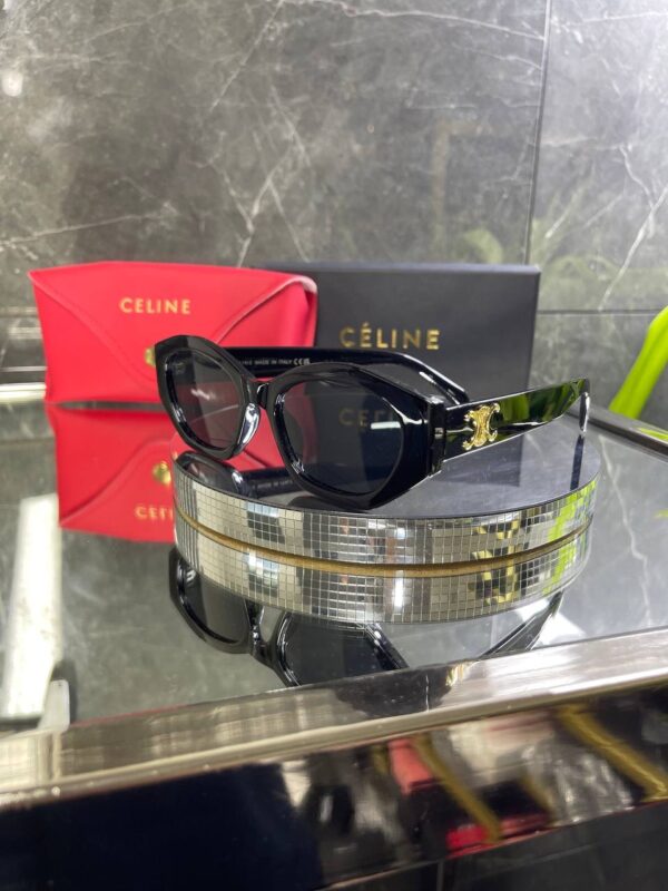 Celine Triomphe Siyah çerçeve Siyah cam 729