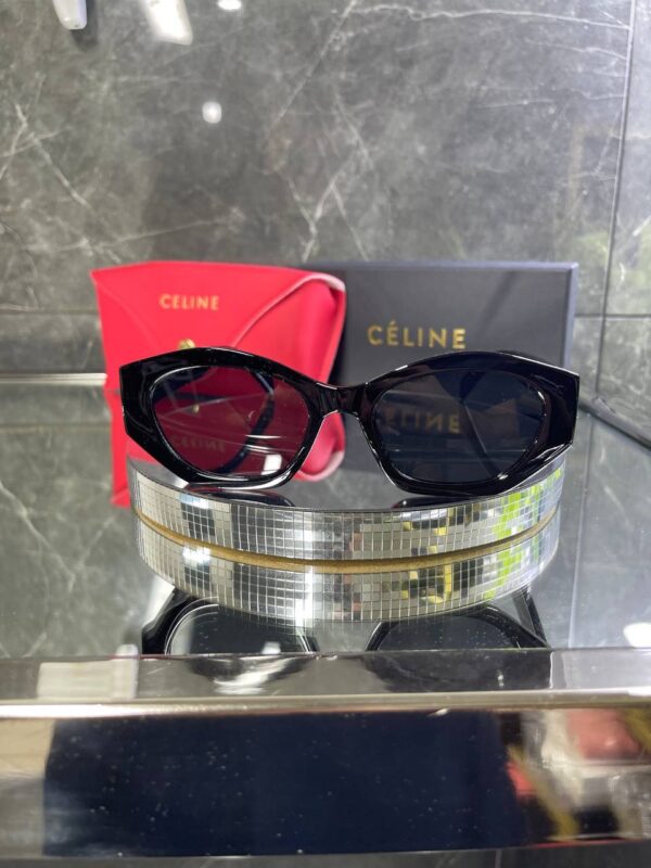 Celine Triomphe Siyah çerçeve Siyah cam 729