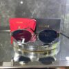 Celine Triomphe Metal 01 CL 40235U 16A Gümüş çerçeve Siyah cam 732