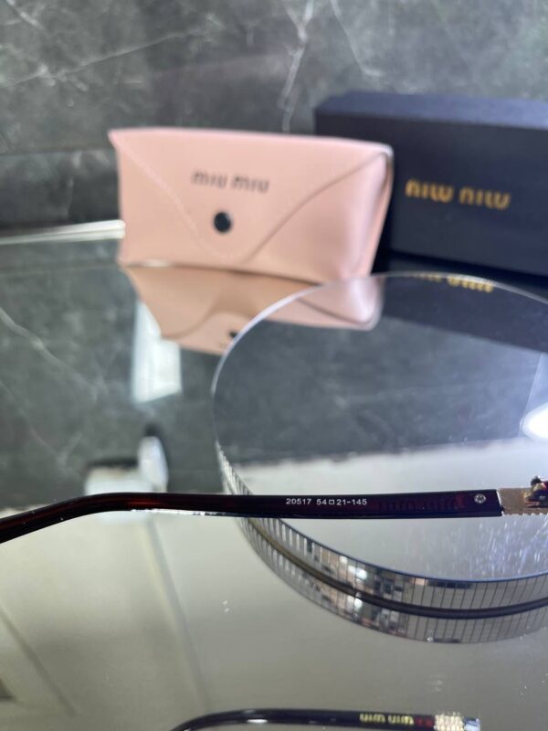 Miu Miu Geometrik Kemik Çerçeve Sarı Degrada cam 743