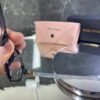 Miu Miu Geometrik Kemik Çerçeve Leopar Detay Şeffaf cam 742