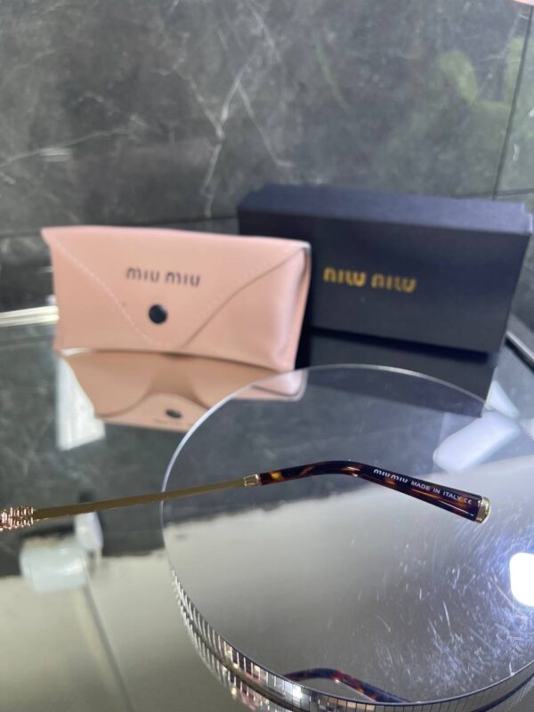 Miu Miu Metal Geometrik Çerçeve Kahve cam 734