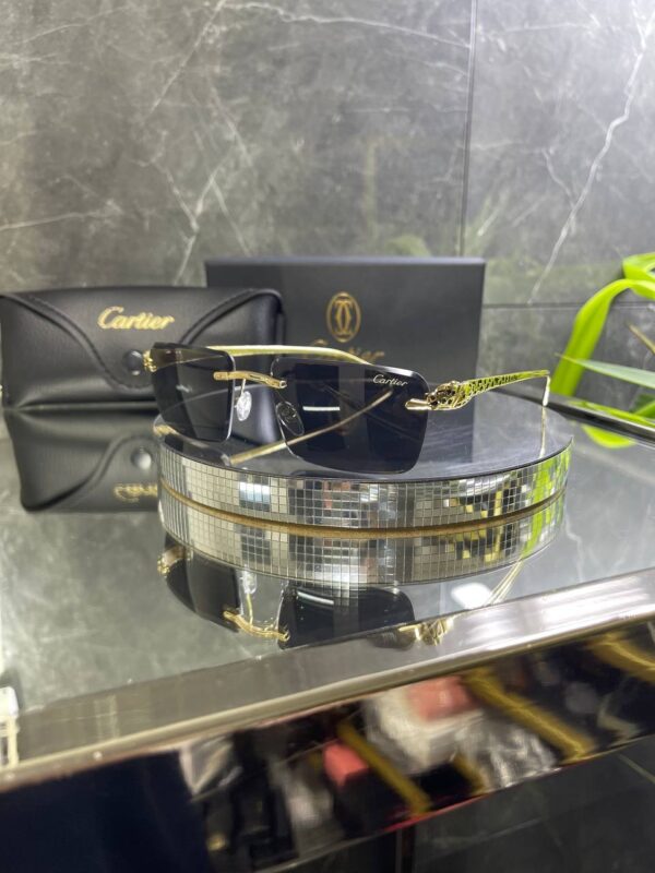 Cartier Çerçevesiz Siyah cam 758
