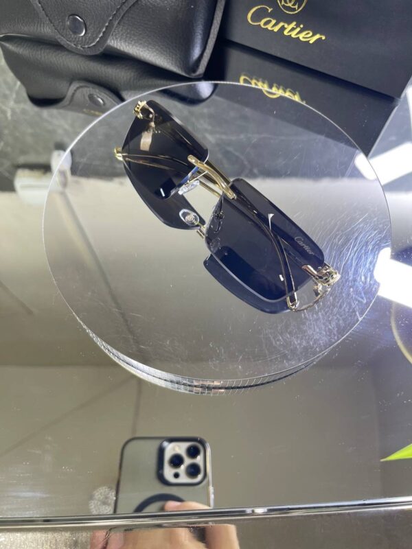 Cartier Çerçevesiz Siyah cam 758