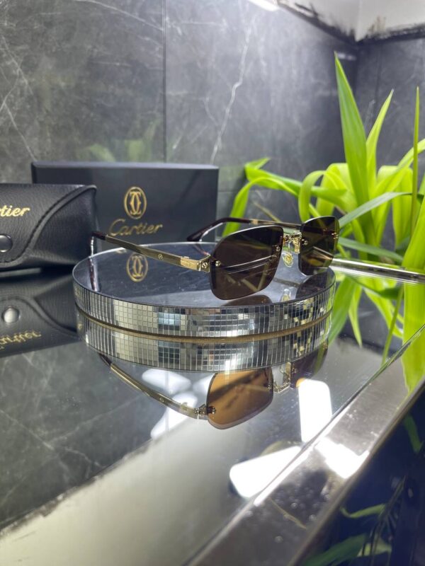 Cartier Çerçevesiz Kahve cam Gold Detay 756