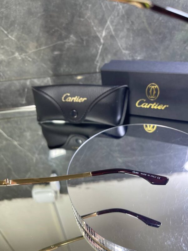 Cartier Çerçevesiz Kahve cam Gold Detay 756