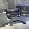 Cartier Çerçevesiz Siyah cam Gümüş Detay 755