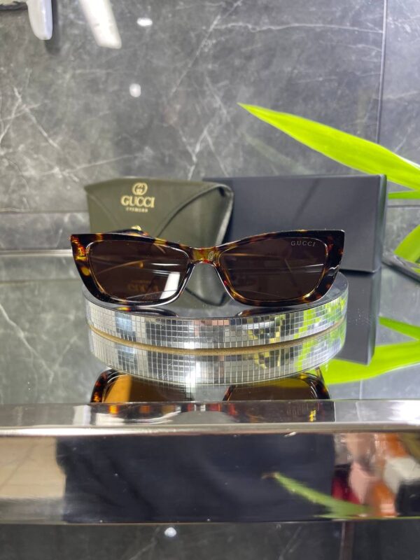 Gucci Leopar kemik çerçeve Kahve cam 764